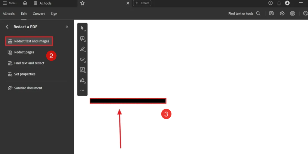 Select Text in Acrobat