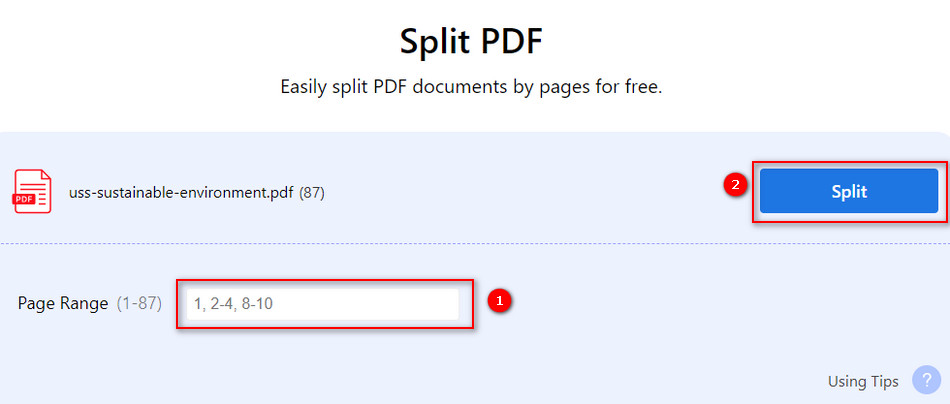Split PDF Online With PDFgear