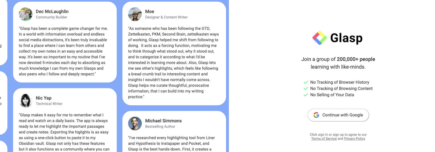 Sign Up A Glasp Account