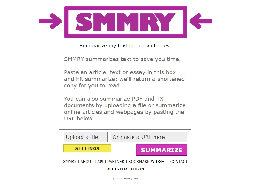 Free Online AI PDF Summarizer - Smmry