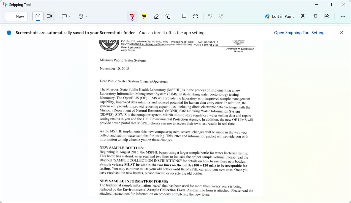 Crop PDF in Snipping Tool