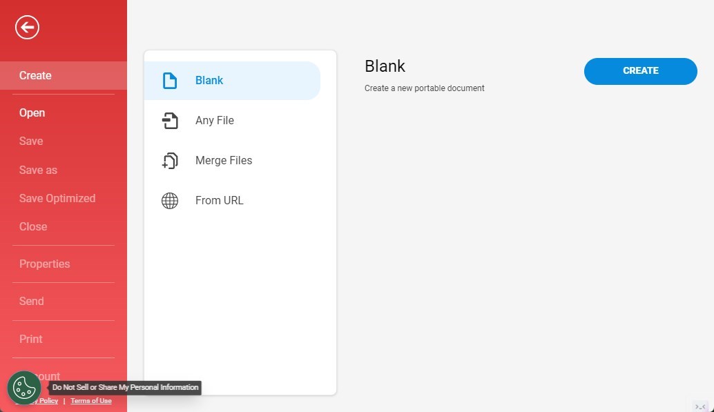 Soda PDF Blank PDF Creator