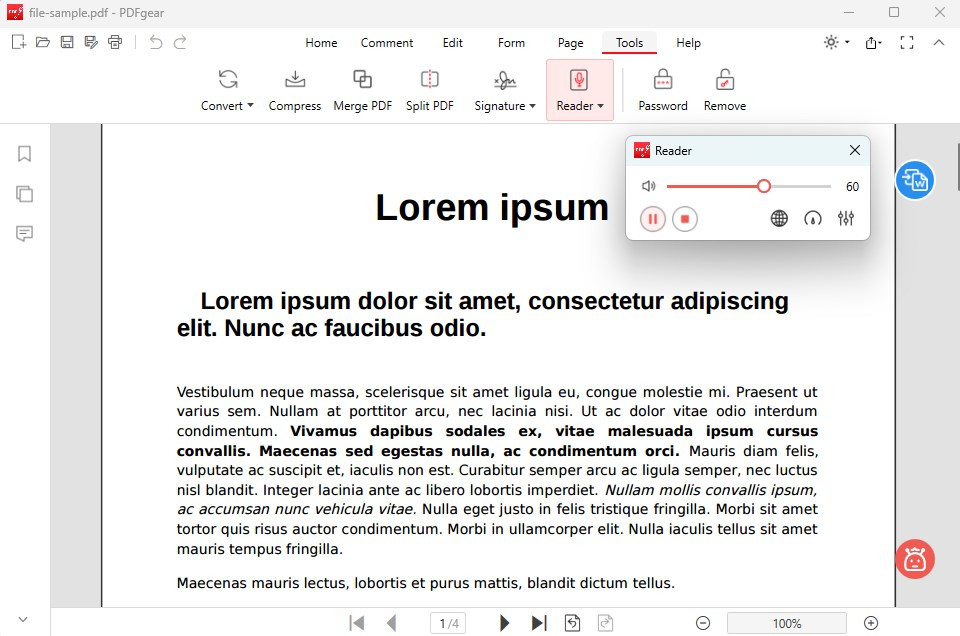 Start and Stop Reading