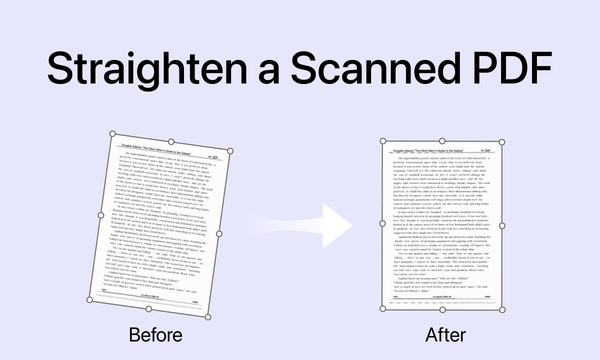 Straighten a Scanned PDF