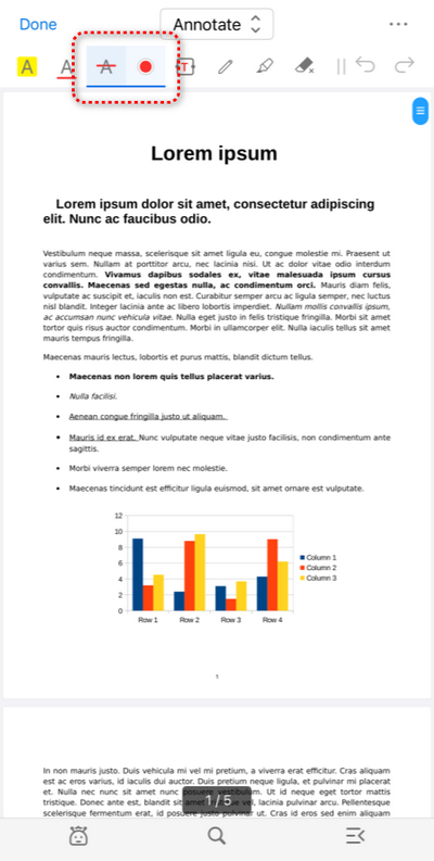 Strike in PDF