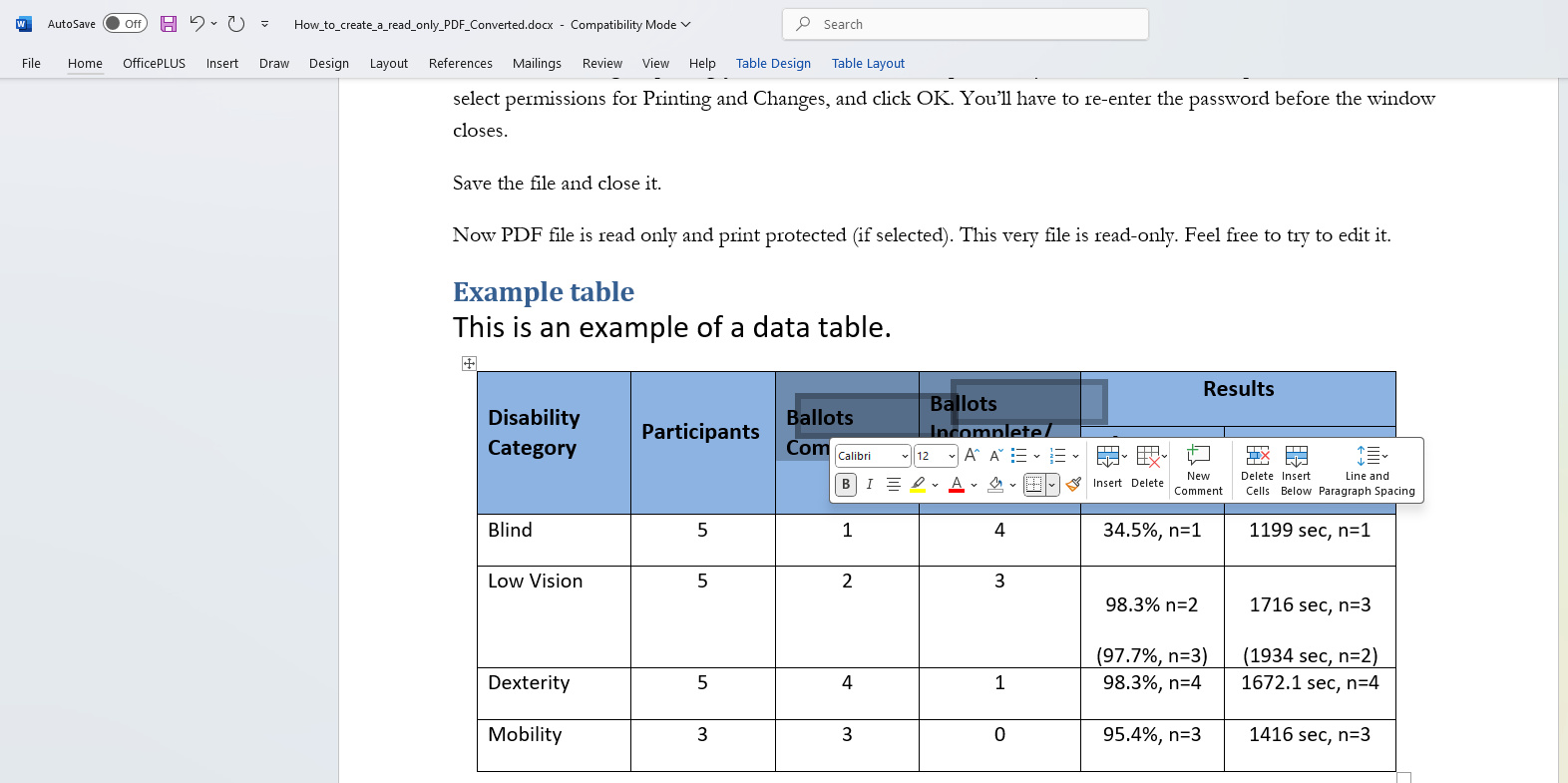 Paste in Another Document