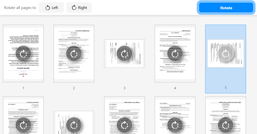 Make PDF Pages from Portrait to Landscape with PDFgear Online Rotator