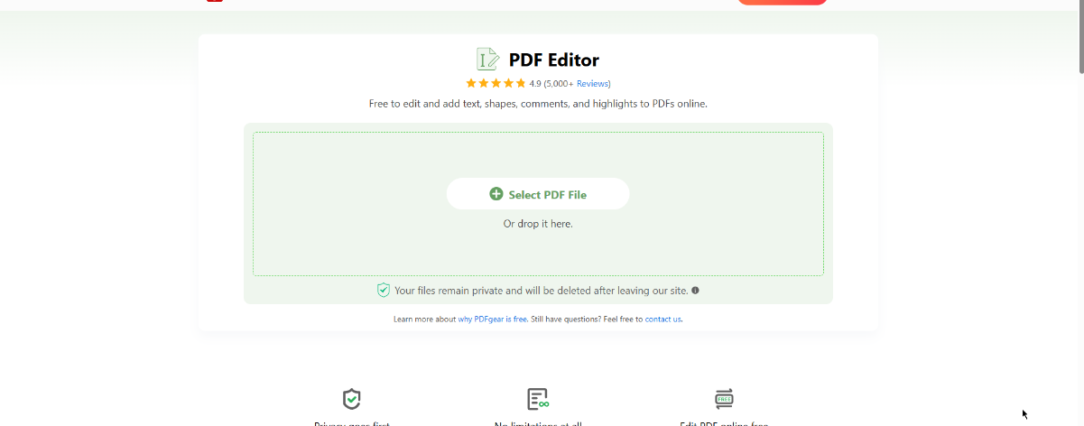 Uncheck PDF