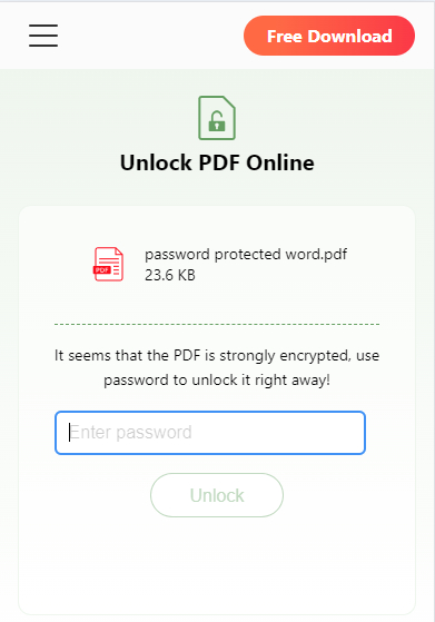 Unlock PDF Online