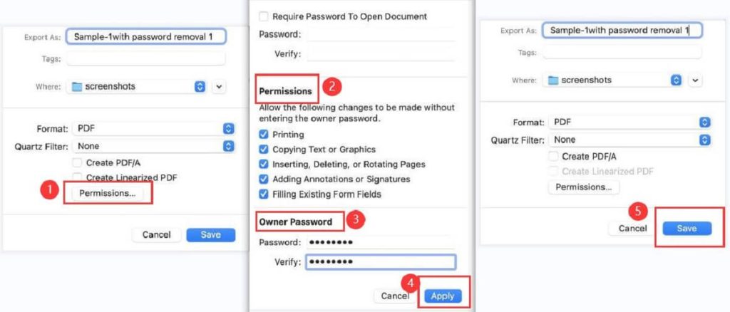 Unlock the PDF File in Preview