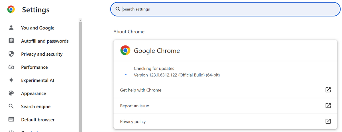 Update Chrome