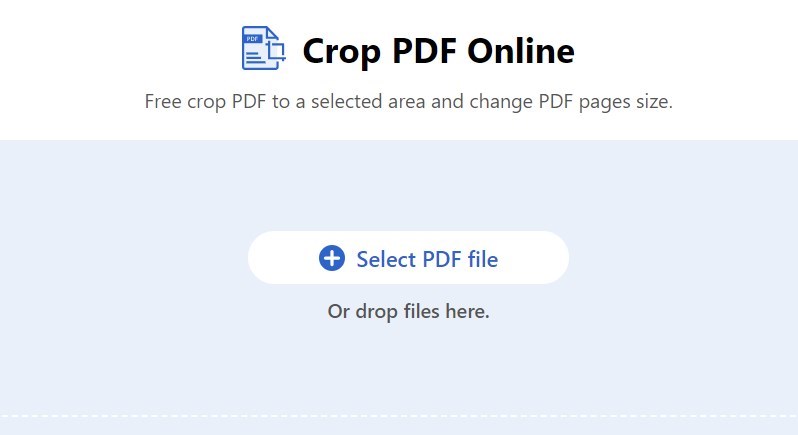 Upload a PDF to the Online Cropper
