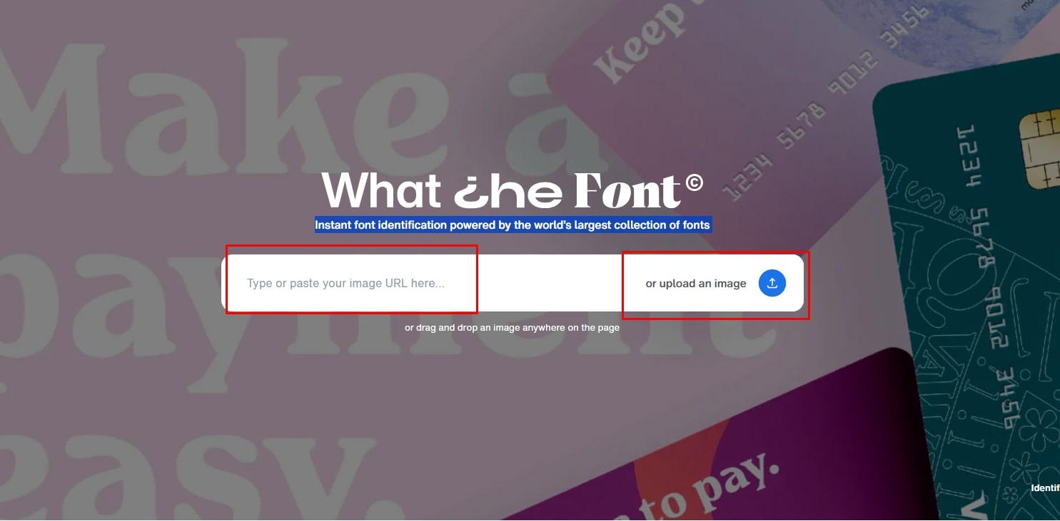 Upload an Image to WhattheFont