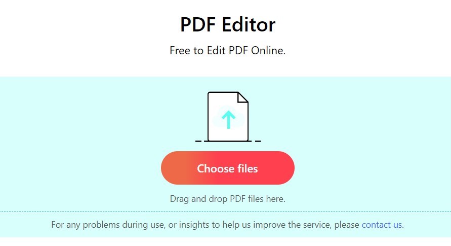 Upload PDF to the Online Editor