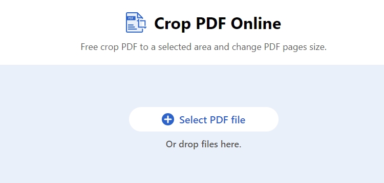 Choose PDF File to PDFgear Online Cropper