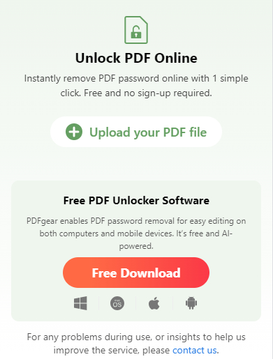Upload Protected PDF