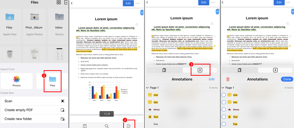 View Comments in PDF on iPhone with PDFgear