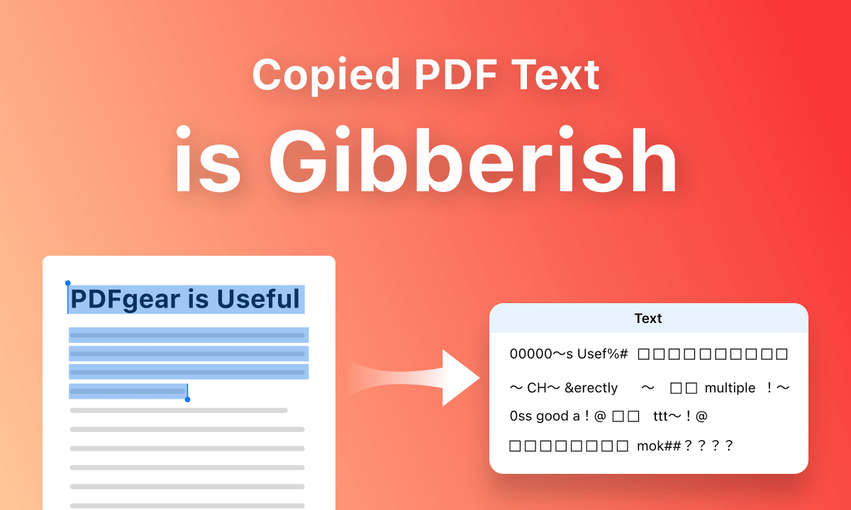 When I Copy Text from a PDF it is Gibberish