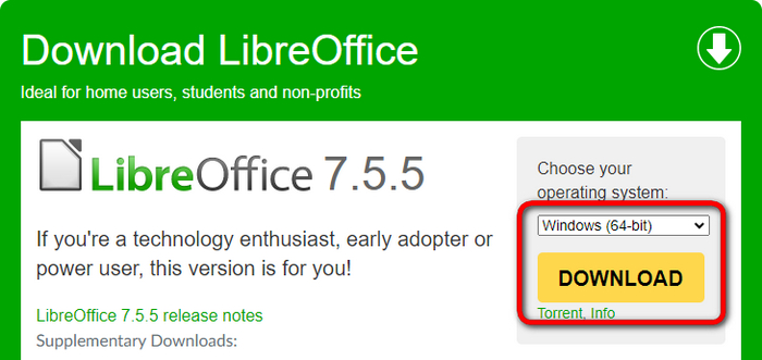 Download LibreOffice for Your System