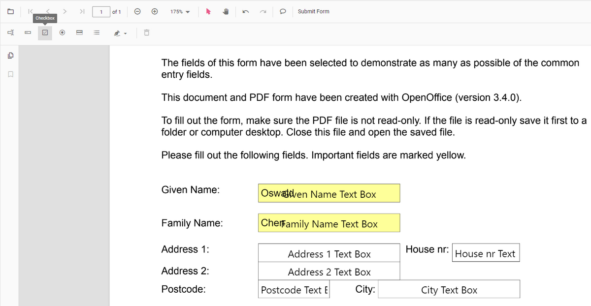 Fill Out the Form