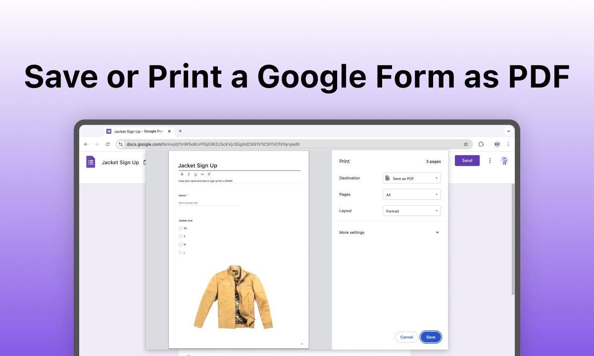 How to Save or Print a Google Form as PDF