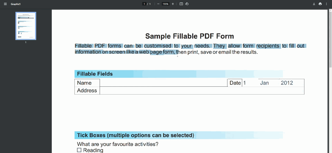 Make Fillable PDF Regular