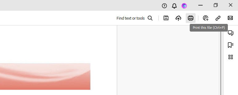 Print PDF in Adobe Reader