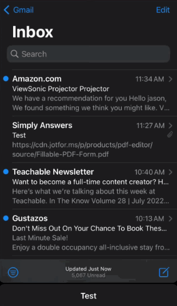 Save Emailed PDF to Files