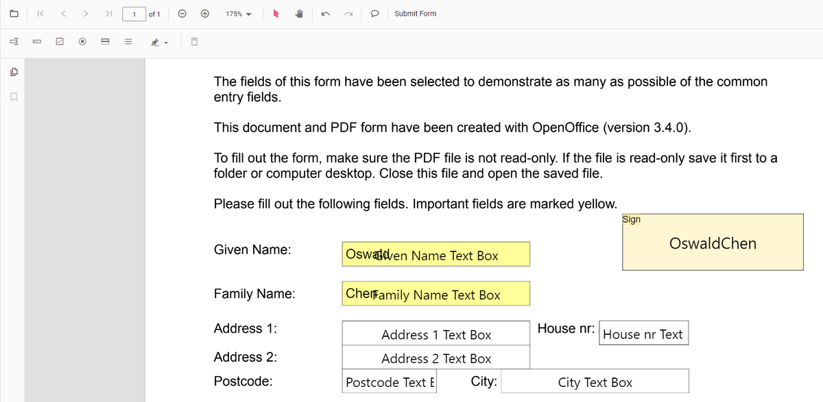 Sign the Form