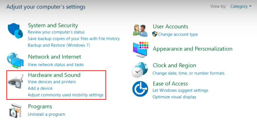 Enter Windows Settings