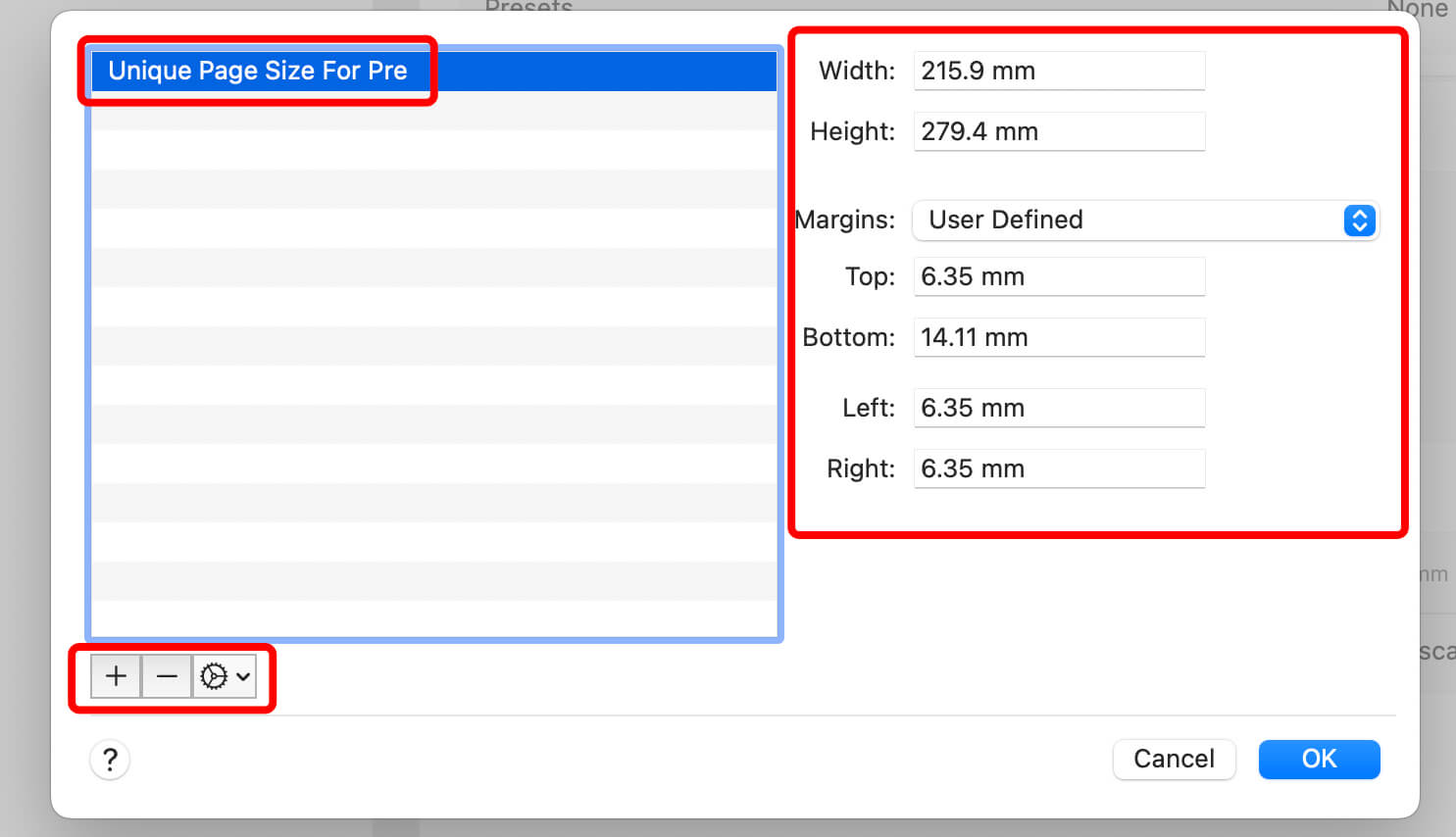 Adjust Sizes
