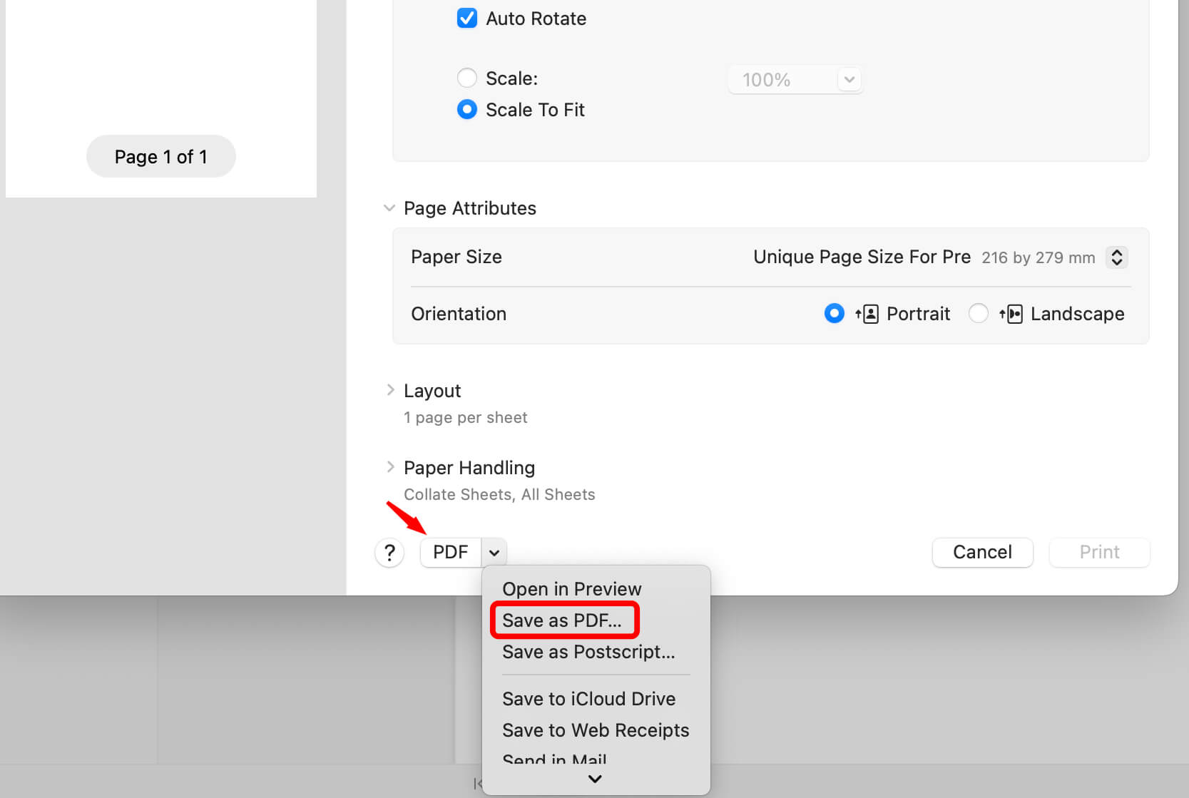 Save as PDF