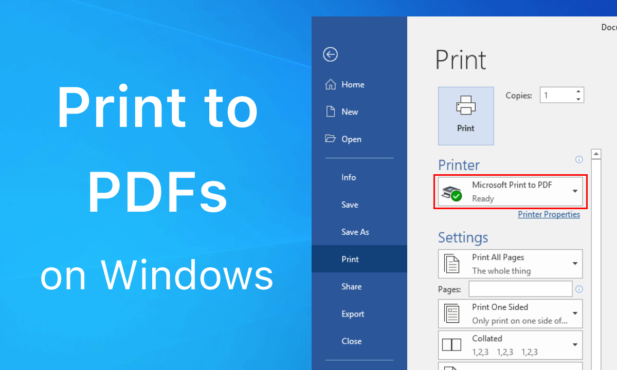 Print as pdf windows hotsell