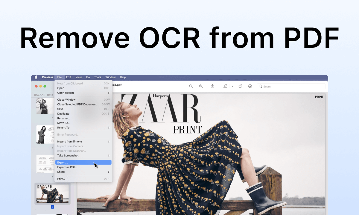 Remove OCR from PDF