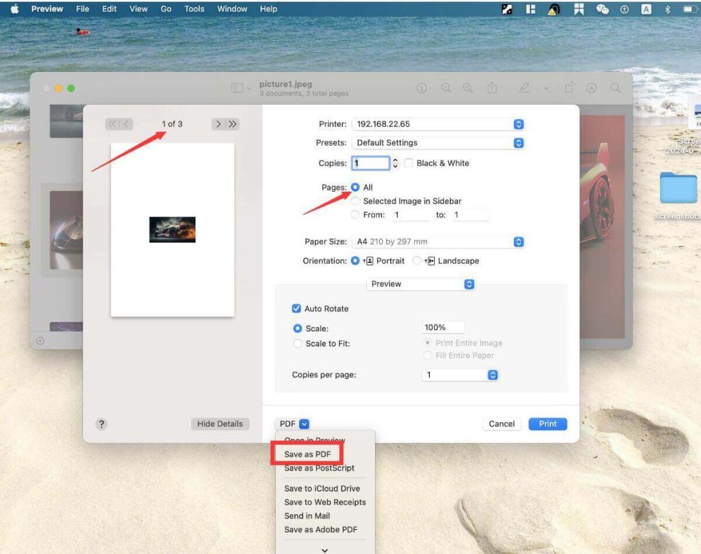 Save Multiple Images as a PDF