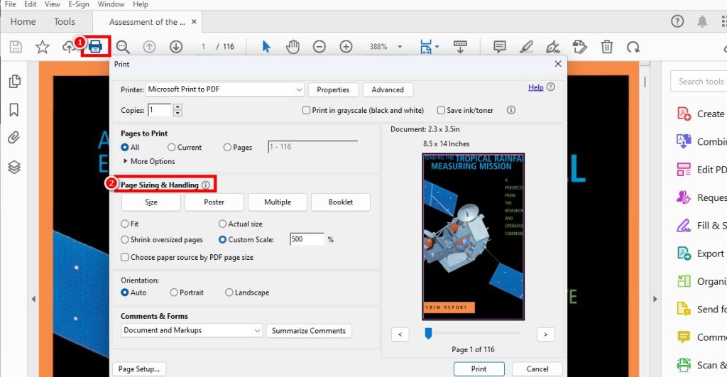 Scale PDF to Legal Paper Size in Adobe Acrobat