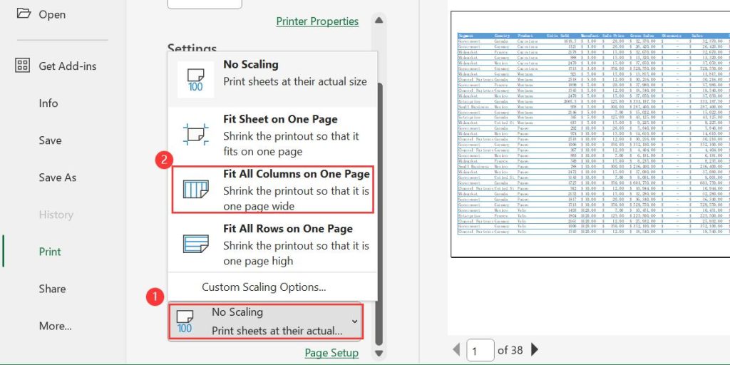 Scaling to Fit the Paper