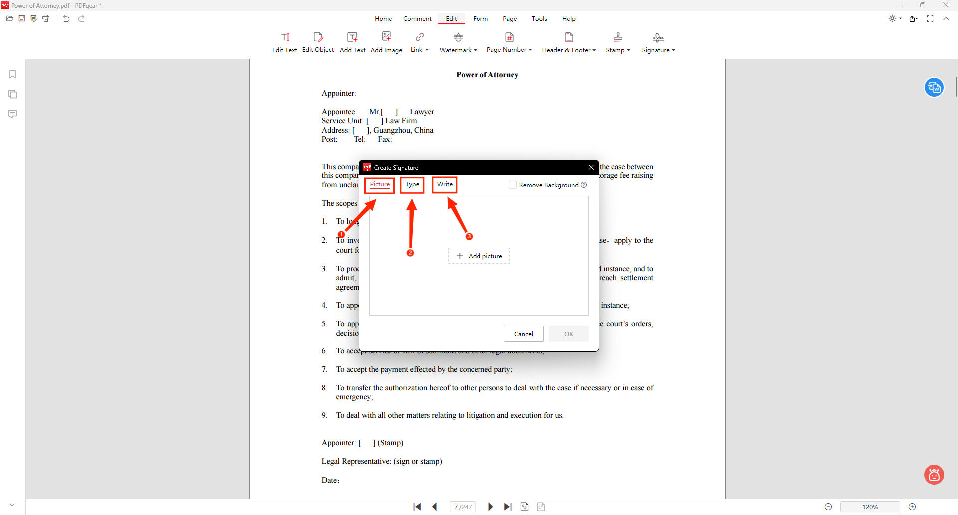 Sign a Legal Paper with PDFgear