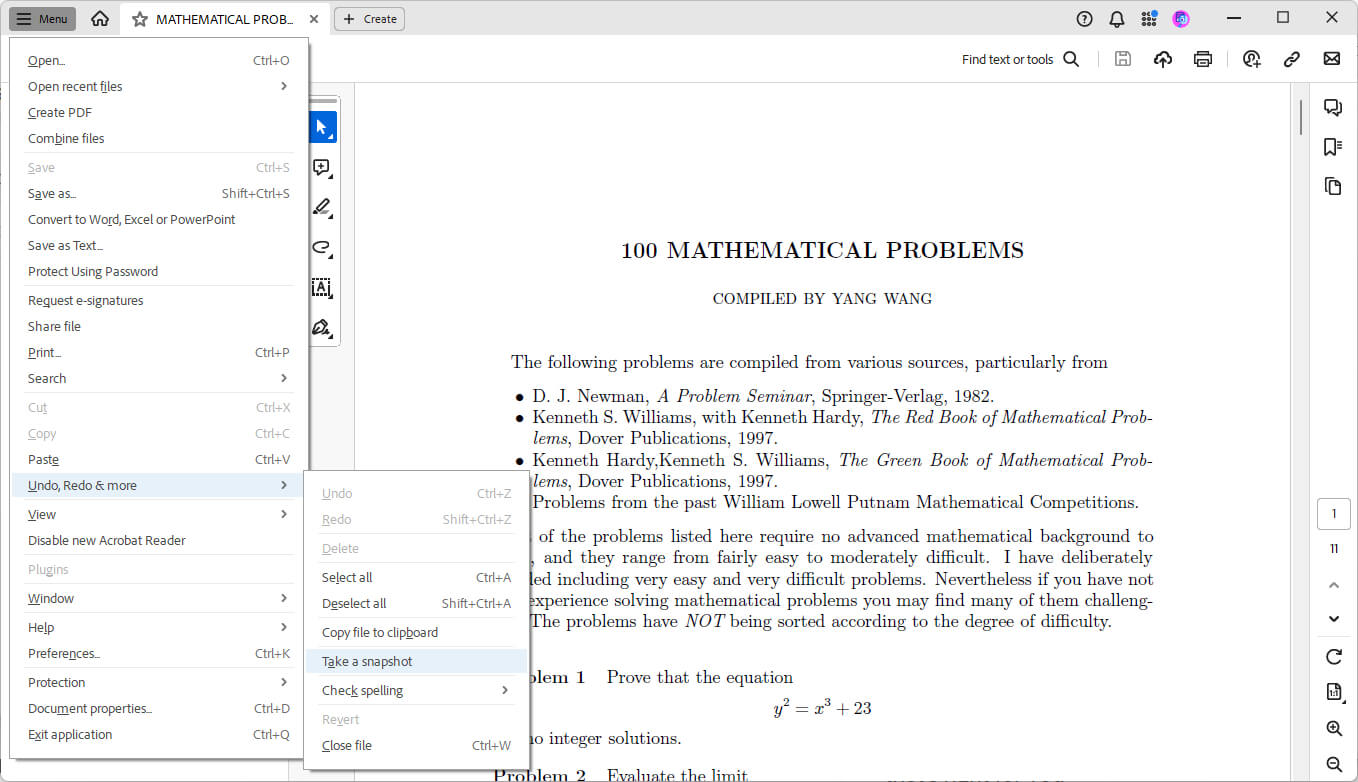 Go to Take a Snapshot