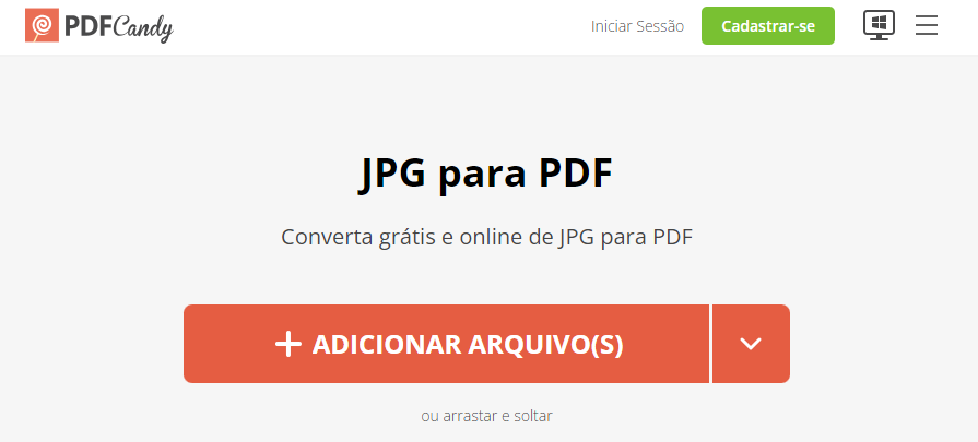 PDFCandy – Transformar Foto para PDF Online