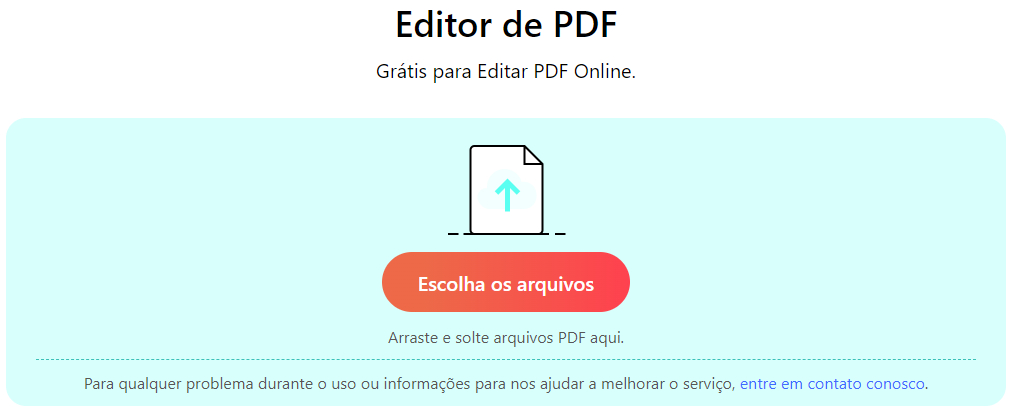 Abrir um PDF no Editor Online