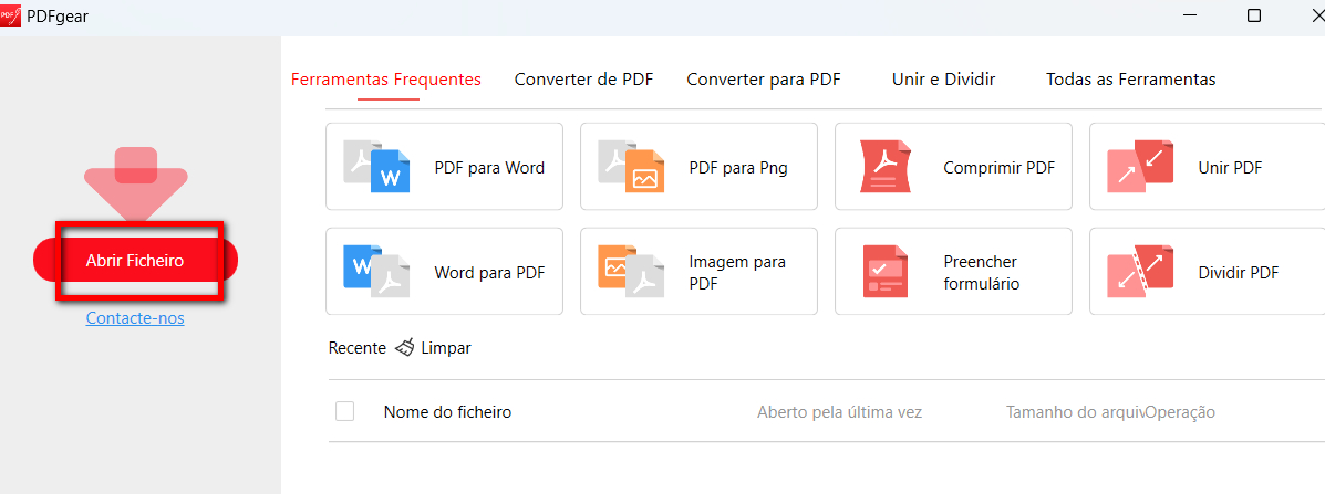 Faça o upload do PDF para o Chatbot do PDFgear