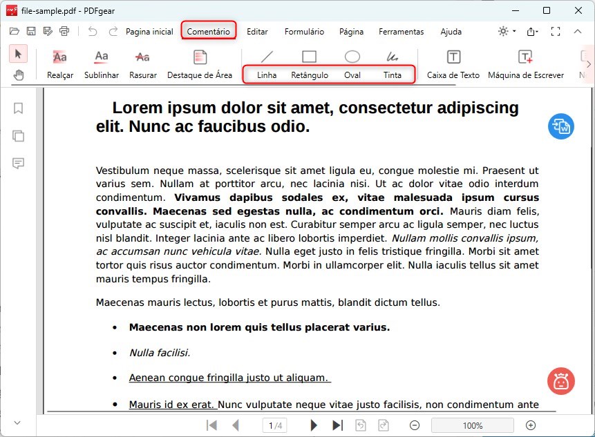 Abrir as Ferramentas de Desenho