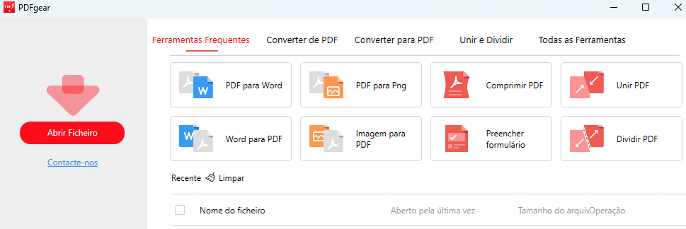 Abra um PDF com o PDFgear