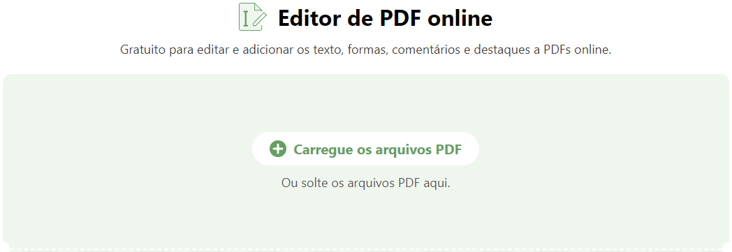 Carregar PDF no Editor Online