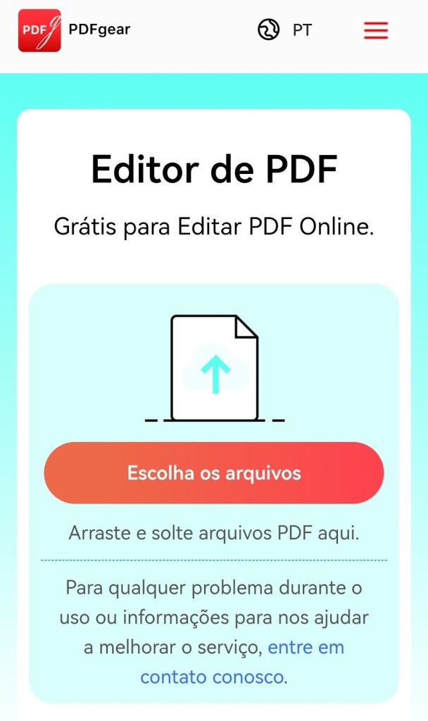 Acesse o PDFgear editor de PDF online