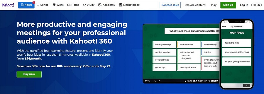 Ferramenta de IA para Educação Kahoot
