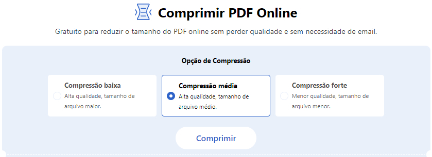 Ajustar Configurações de Compressão
