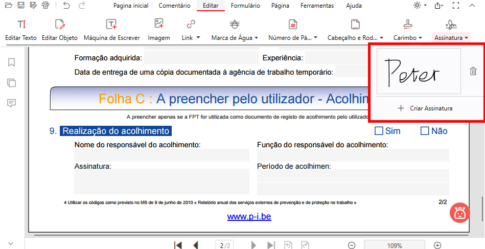 Assinatura Digital Arquivada