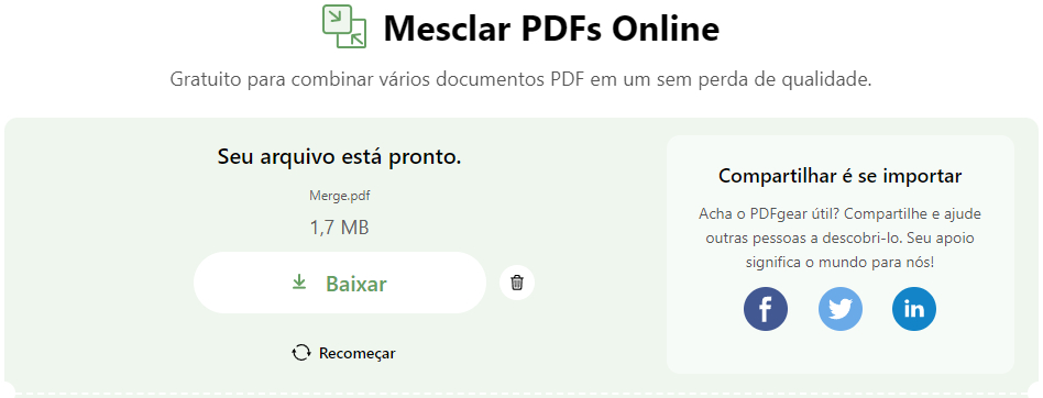 Baixar o Arquivo PDF Mesclado